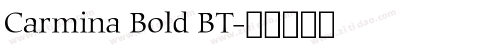 Carmina Bold BT字体转换